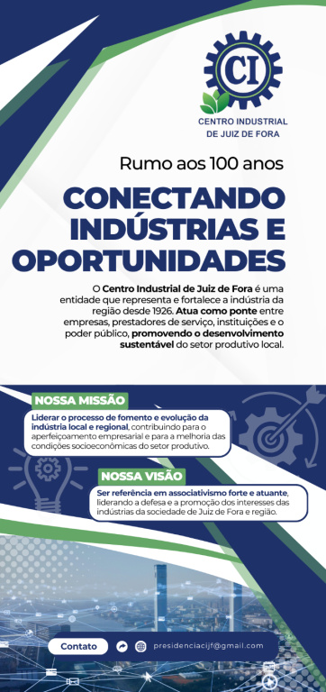 Centro Industrial de Juiz de Fora apresenta sua nova missão e visão rumo ao centenário